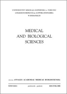 Medical and Biological Sciences 2008, T. XXII, nr 4