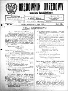 Orędownik Urzędowy powiatu Szubińskiego 1928.02.11 R.9 nr 12