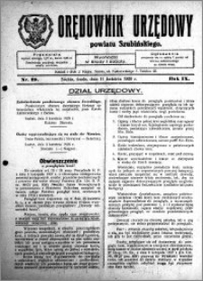 Orędownik Urzędowy powiatu Szubińskiego 1928.04.11 R.9 nr 29
