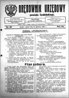 Orędownik Urzędowy powiatu Szubińskiego 1928.04.21 R.9 nr 32