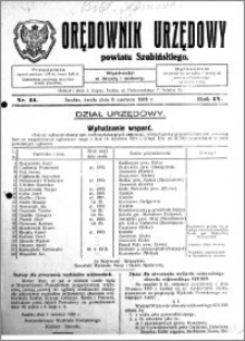 Orędownik Urzędowy powiatu Szubińskiego 1928.06.06 R.9 nr 44