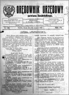 Orędownik Urzędowy powiatu Szubińskiego 1928.06.20 R.9 nr 48