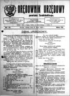 Orędownik Urzędowy powiatu Szubińskiego 1928.07.21 R.9 nr 57