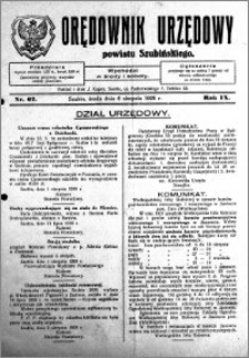 Orędownik Urzędowy powiatu Szubińskiego 1928.08.08 R.9 nr 62
