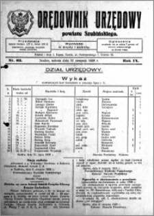 Orędownik Urzędowy powiatu Szubińskiego 1928.08.11 R.9 nr 63