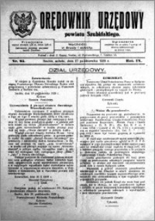 Orędownik Urzędowy powiatu Szubińskiego 1928.10.27 R.9 nr 85