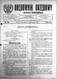 Orędownik Urzędowy powiatu Szubińskiego 1928.10.31 R.9 nr 86
