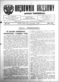 Orędownik Urzędowy powiatu Szubińskiego 1928.11.07 R.9 nr 88