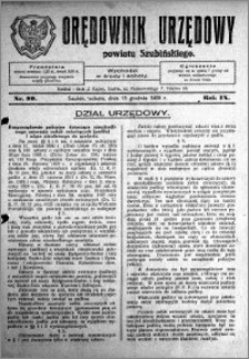 Orędownik Urzędowy powiatu Szubińskiego 1928.12.15 R.9 nr 99