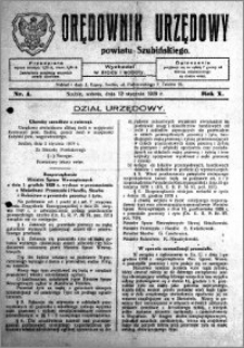 Orędownik Urzędowy powiatu Szubińskiego 1929.01.12 R.10 nr 4
