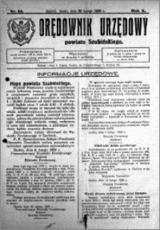 Orędownik Urzędowy powiatu Szubińskiego 1929.02.20 R.10 nr 15