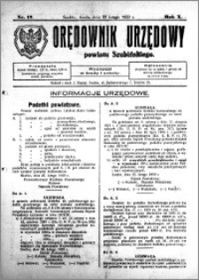 Orędownik Urzędowy powiatu Szubińskiego 1929.02.27 R.10 nr 17