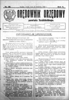 Orędownik Urzędowy powiatu Szubińskiego 1929.04.10 R.10 nr 29