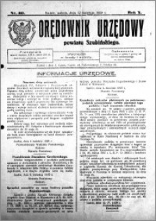 Orędownik Urzędowy powiatu Szubińskiego 1929.04.13 R.10 nr 30
