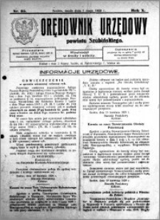 Orędownik Urzędowy powiatu Szubińskiego 1929.05.01 R.10 nr 35