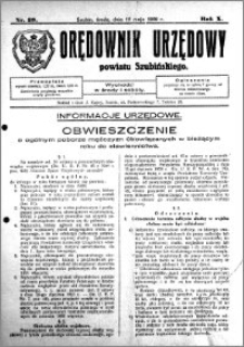 Orędownik Urzędowy powiatu Szubińskiego 1929.05.15 R.10 nr 39