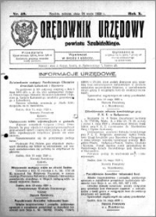 Orędownik Urzędowy powiatu Szubińskiego 1929.05.18 R.10 nr 40