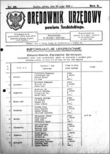 Orędownik Urzędowy powiatu Szubińskiego 1929.05.25 R.10 nr 42