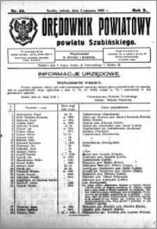 Orędownik Powiatowy powiatu Szubińskiego 1929.06.01 R.10 nr 44