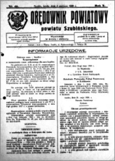 Orędownik Powiatowy powiatu Szubińskiego 1929.06.05 R.10 nr 45