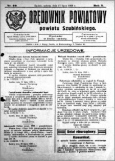Orędownik Powiatowy powiatu Szubińskiego 1929.07.27 R.10 nr 60