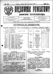 Orędownik Powiatowy powiatu Szubińskiego 1929.09.07 R.10 nr 72