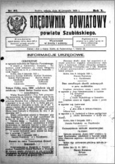 Orędownik Powiatowy powiatu Szubińskiego 1929.11.16 R.10 nr 92