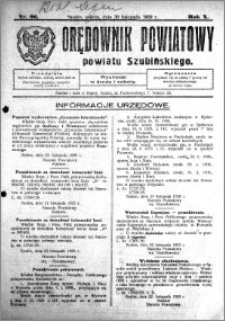 Orędownik Powiatowy powiatu Szubińskiego 1929.11.30 R.10 nr 96
