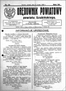 Orędownik Powiatowy powiatu Szubińskiego 1930.02.08 R.11 nr 12