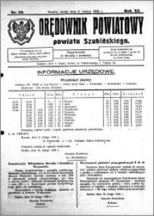Orędownik Powiatowy powiatu Szubińskiego 1930.03.05 R.11 nr 19