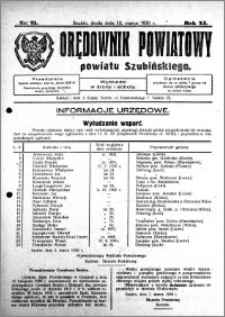 Orędownik Powiatowy powiatu Szubińskiego 1930.03.12 R.11 nr 21