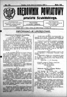 Orędownik Powiatowy powiatu Szubińskiego 1930.04.02 R.11 nr 27