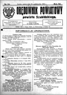 Orędownik Powiatowy powiatu Szubińskiego 1930.10.18 R.11 nr 84