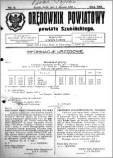 Orędownik Powiatowy powiatu Szubińskiego 1931.01.07 R.12 nr 2