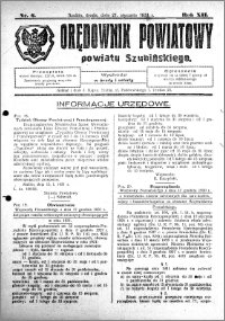 Orędownik Urzędowy powiatu Szubińskiego 1931.01.21 R.12 nr 6