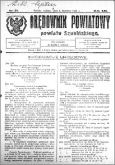 Orędownik Powiatowy powiatu Szubińskiego 1931.04.04 R.12 nr 27