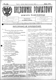 Orędownik Powiatowy powiatu Szubińskiego 1931.06.06 R.12 nr 45