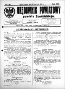 Orędownik Powiatowy powiatu Szubińskiego 1931.06.20 R.12 nr 49