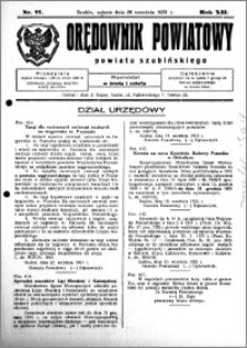 Orędownik Powiatowy powiatu Szubińskiego 1931.09.26 R.12 nr 77