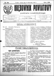 Orędownik Powiatowy powiatu Szubińskiego 1931.11.14 R.12 nr 91