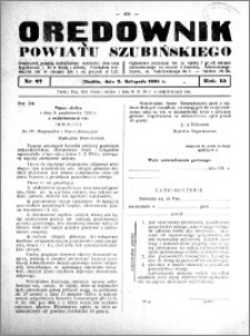 Orędownik powiatu Szubińskiego 1934.11.03 R.15 nr 87