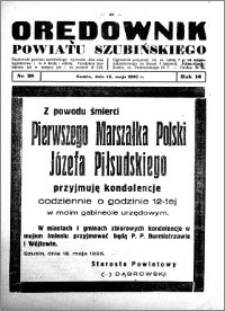 Orędownik Urzędowy powiatu Szubińskiego 1935.05.15 R.16 nr 38