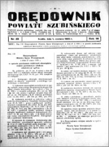 Orędownik powiatu Szubińskiego 1935.06.01 R.16 nr 43