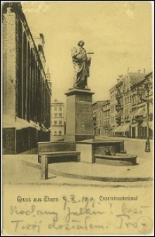 Toruń - pomnik Kopernika - Gruss aus Thorn. Copernicusdenkmal