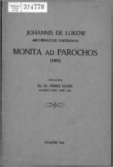Monita ad Parochos (1488)