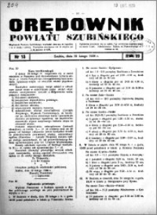 Orędownik powiatu Szubińskiego 1938.02.19 R.19 nr 15