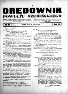 Orędownik powiatu Szubińskiego 1938.03.16 R.19 nr 22