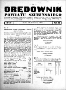 Orędownik powiatu Szubińskiego 1938.04.13 R.19 nr 30