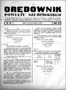 Orędownik powiatu Szubińskiego 1938.04.20 R.19 nr 32
