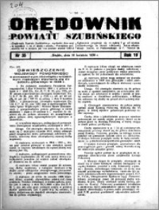 Orędownik powiatu Szubińskiego 1938.04.30 R.19 nr 35